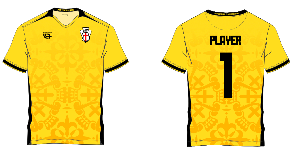 F.C. Pro Vercelli Maglia Portiere Stadium Gialla 2025/2027