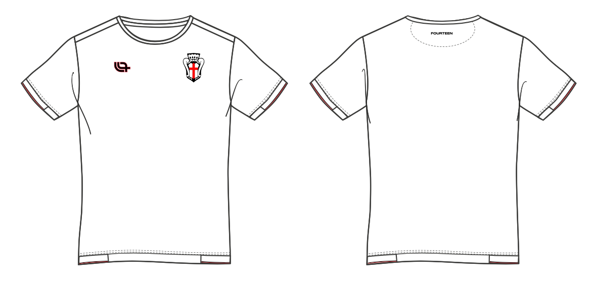 F.C. Pro Vercelli T-Shirt Rappresentanza Bianca 2025/2027