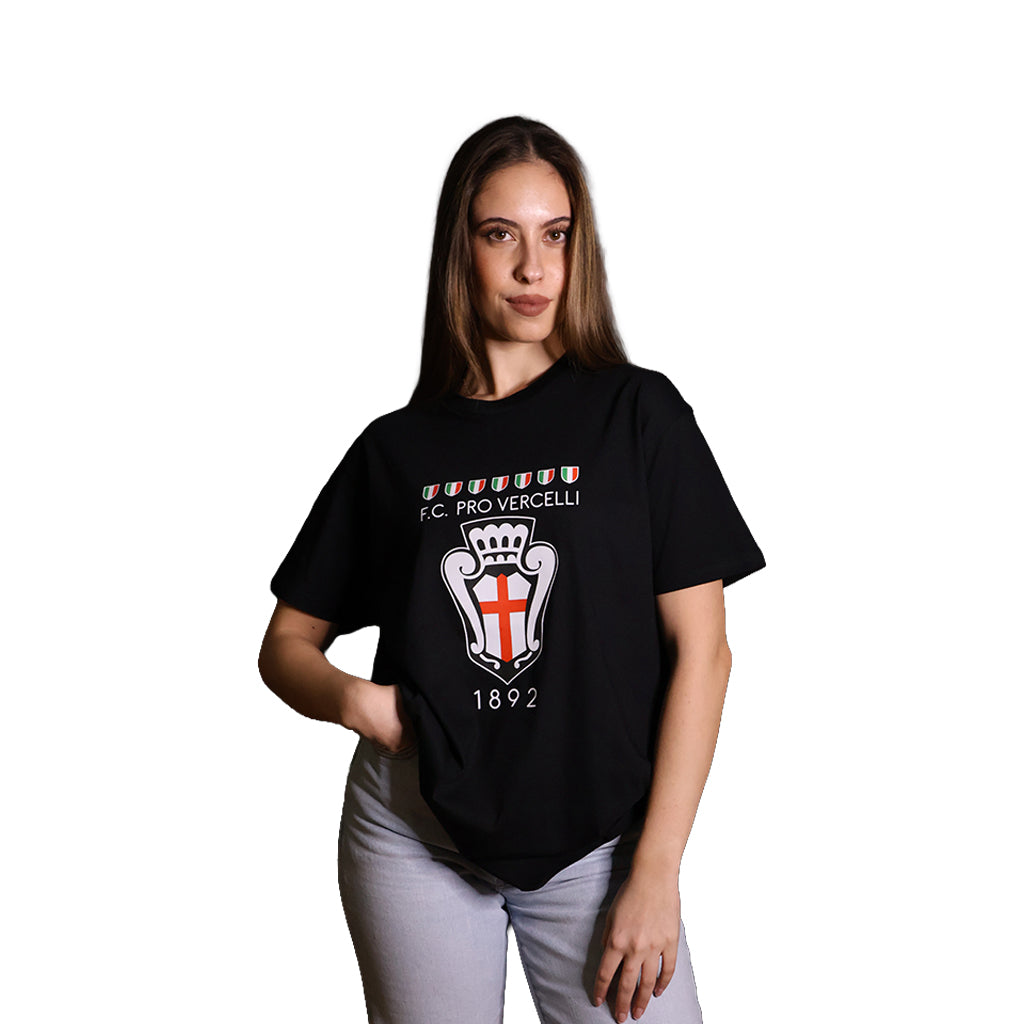 Pro Vercelli T-Shirt Logo Nera