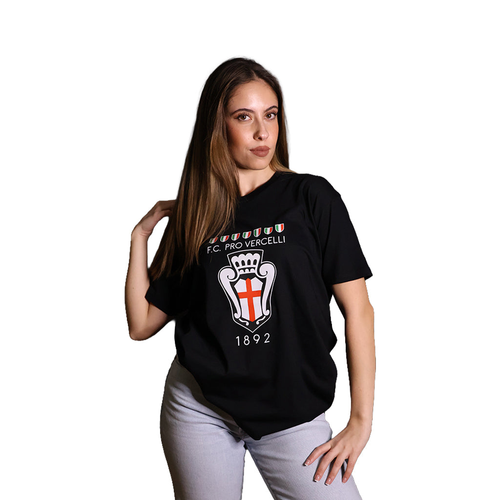 Pro Vercelli T-Shirt Logo Nera