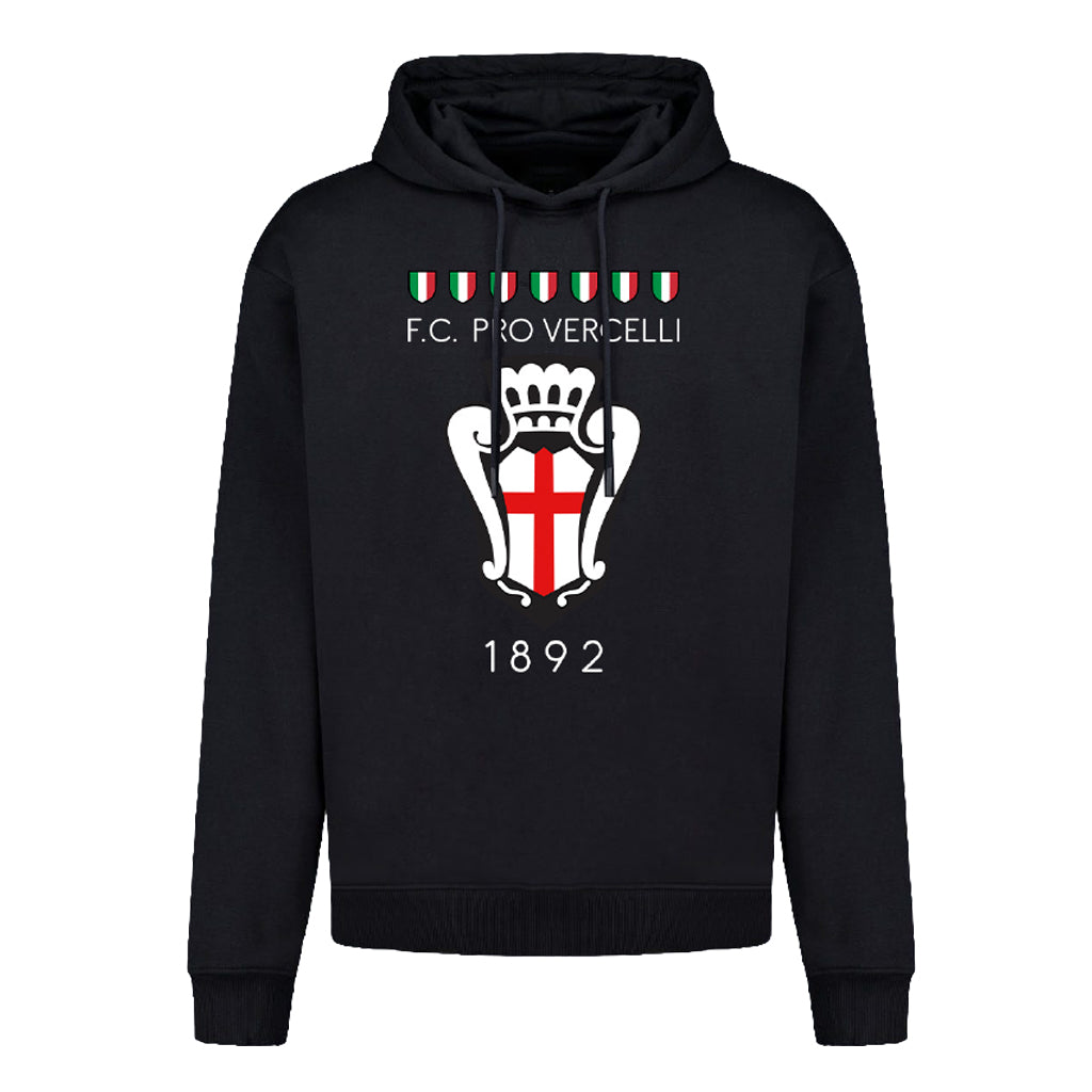 Pro Vercelli Felpa Logo Nera